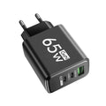 65W Gan USB C Fast Charger 3In1 Multi Ports Quick Charge 3.0 Wall Adapter EU US KR Plug Travel Charger for Iphone Samsung Xiaomi
