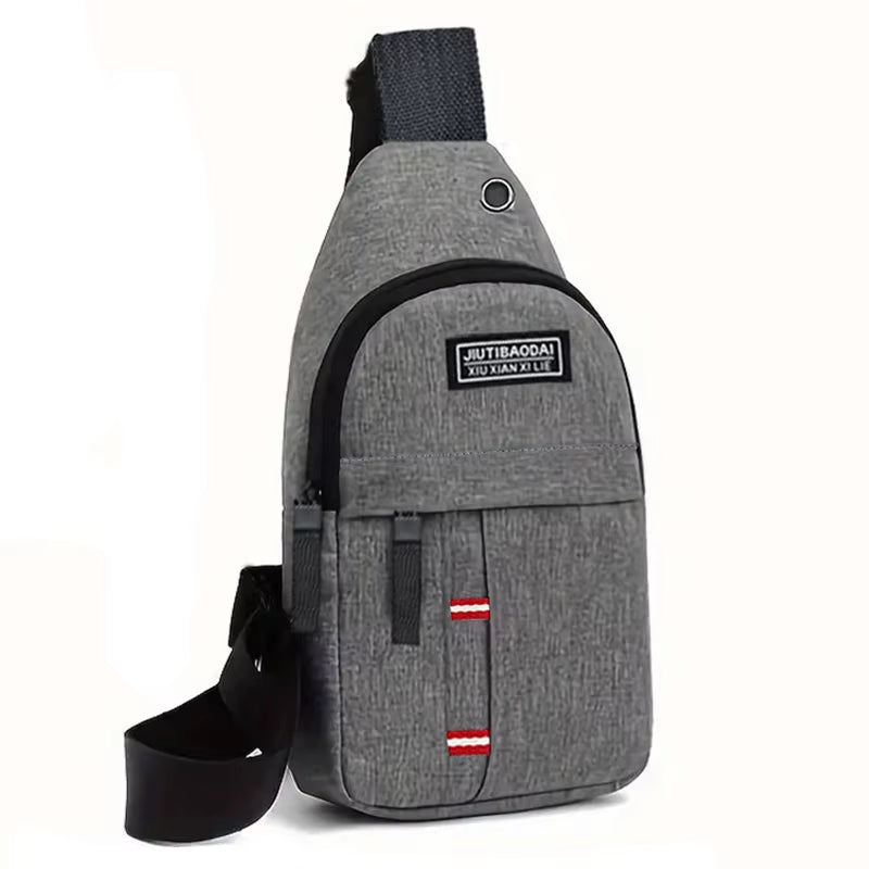 Men'S and Women'S Adjustable Breast Pockets, Single-Shoulder Diagonal Cross Oxford Fabric Breast Pockets