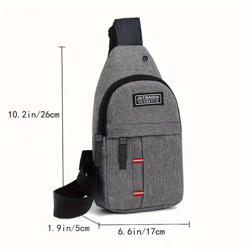 Men'S and Women'S Adjustable Breast Pockets, Single-Shoulder Diagonal Cross Oxford Fabric Breast Pockets