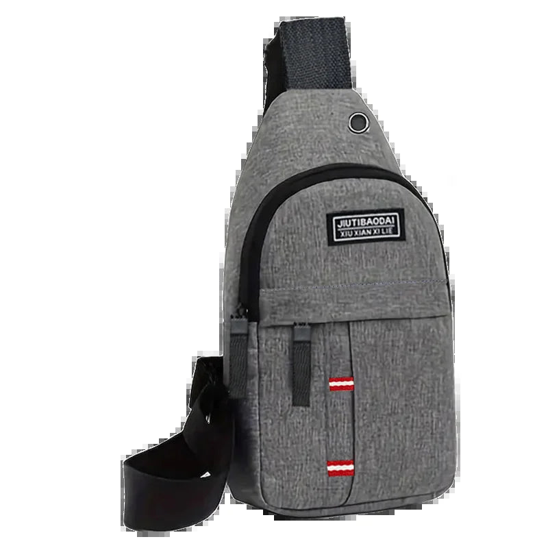 Men'S and Women'S Adjustable Breast Pockets, Single-Shoulder Diagonal Cross Oxford Fabric Breast Pockets