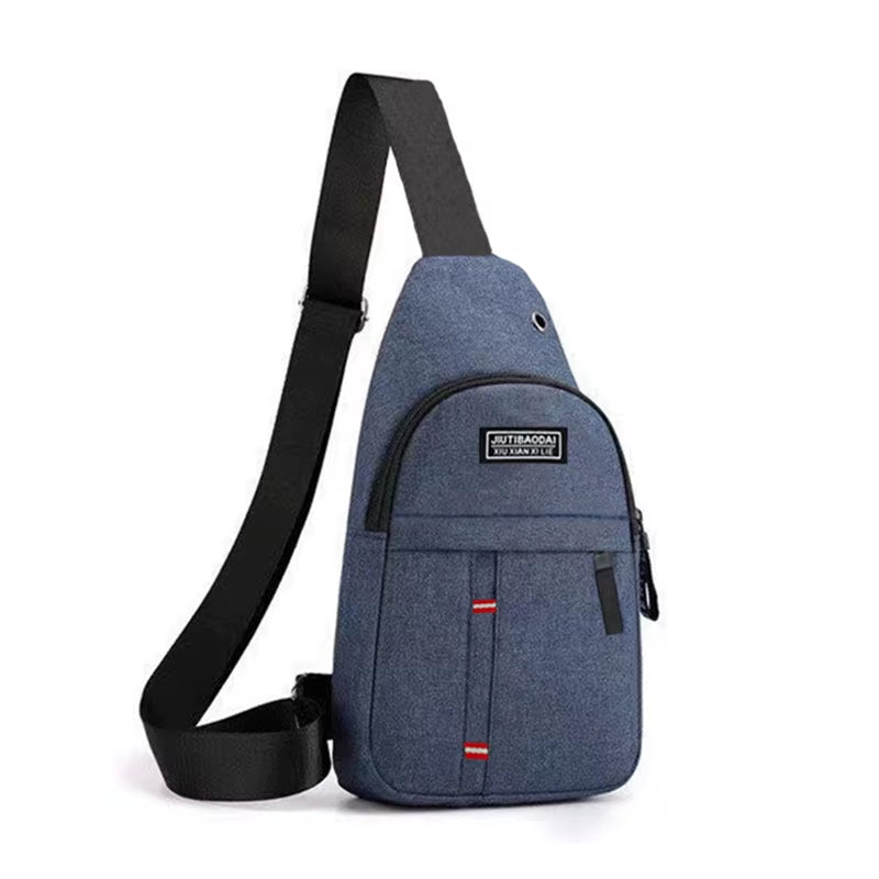 Men'S and Women'S Adjustable Breast Pockets, Single-Shoulder Diagonal Cross Oxford Fabric Breast Pockets